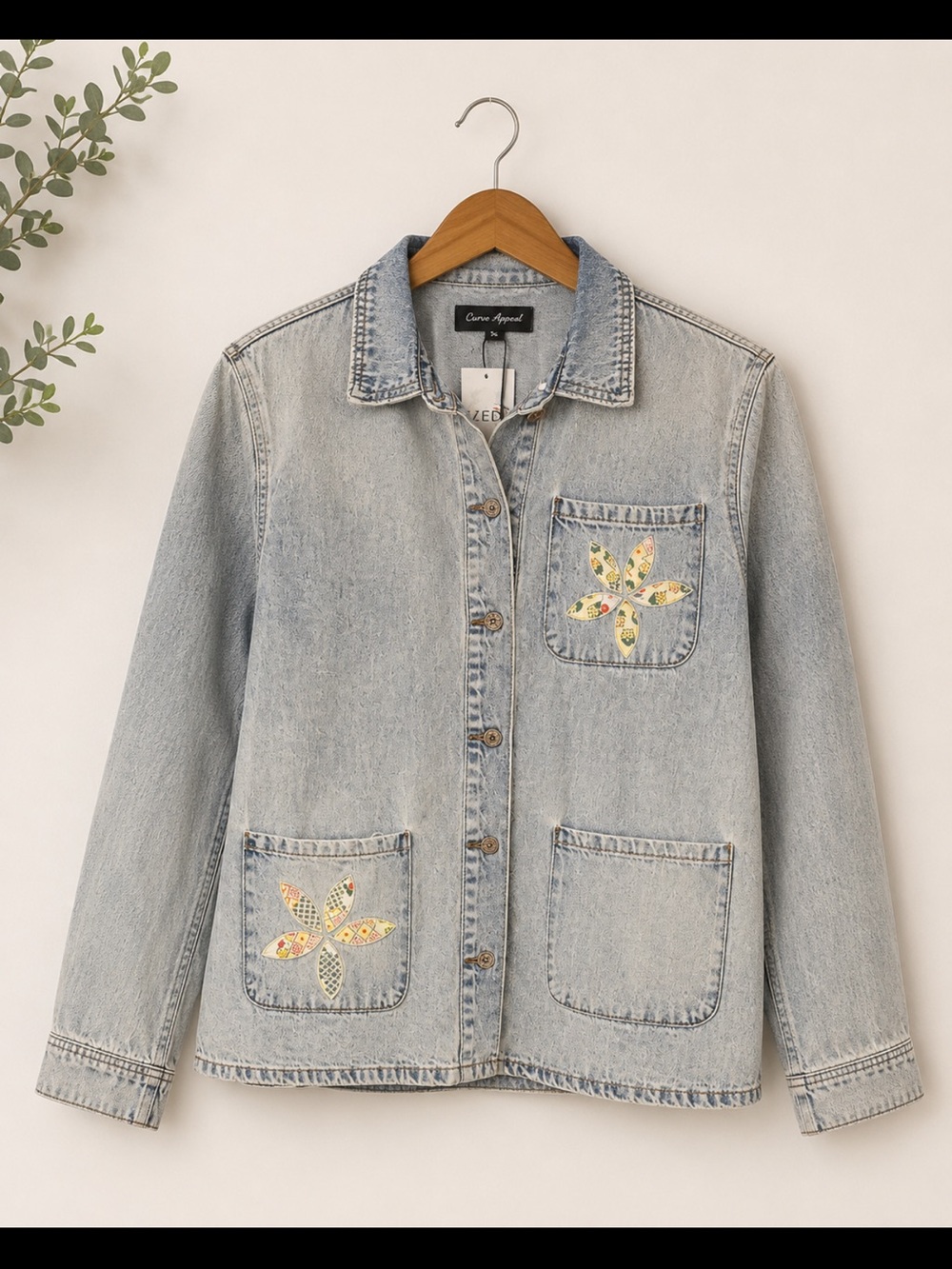 Embroidered Floral Denim Jacket